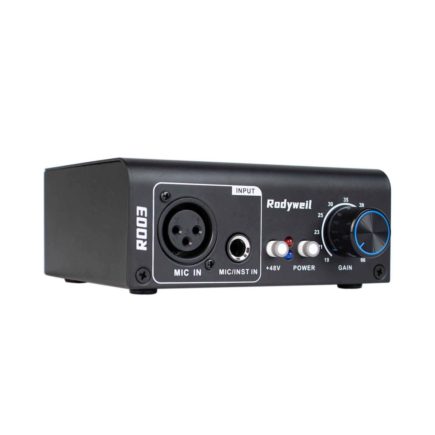 2026 Upgraded RO03 Mic Preamp, -120db EIN Ultral Low Noise Booster, for Dynamic & Condenser & Ribbon Microphone & Instrument, XLR/TRS Line Out, Type C Powered,with Build in 48V