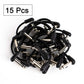 15 Pack Guitar Patch Cable, 6 inch Lenth, 1/4 inch Right Angle TS Instrument Patch Cable,for Guitar Effect Pedal