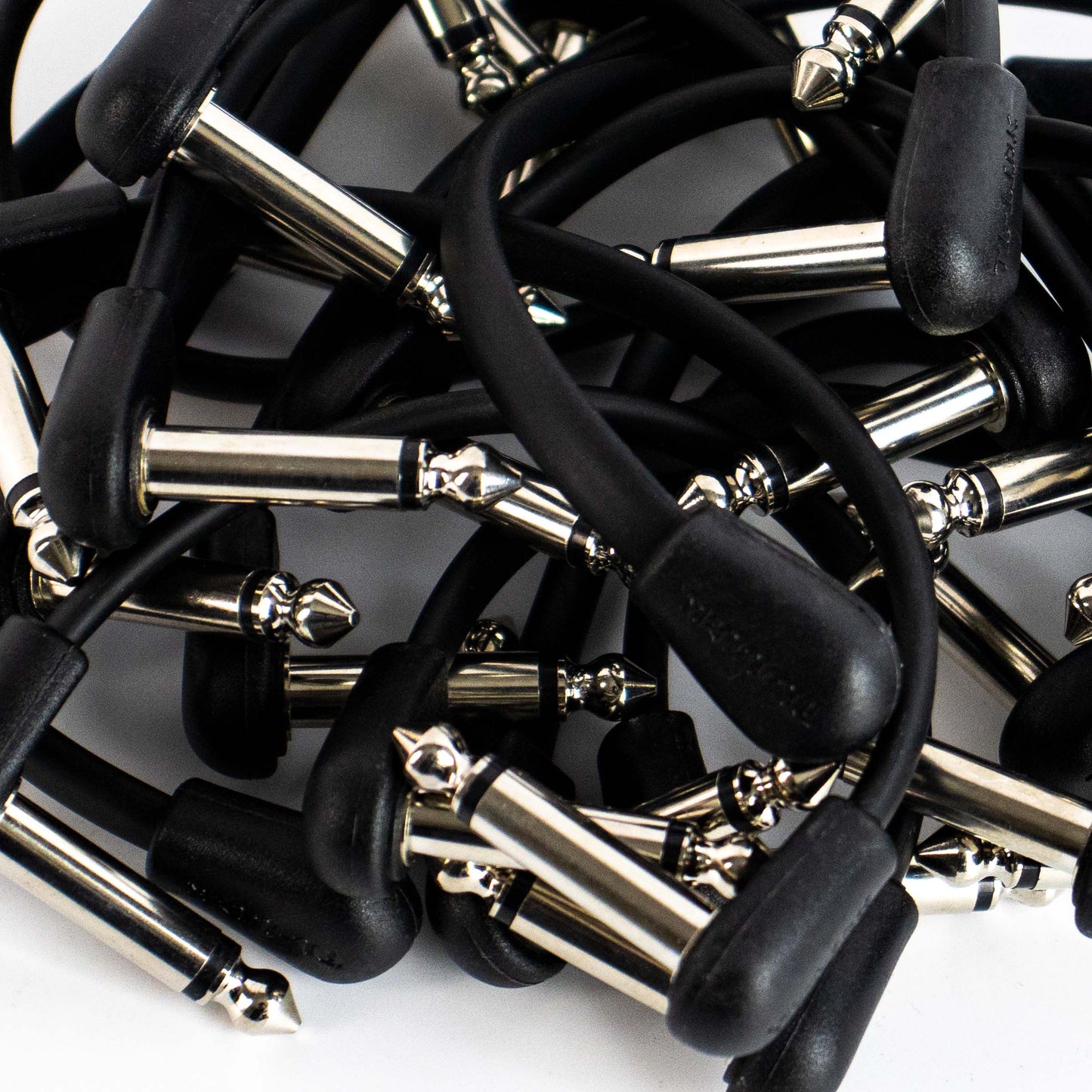 15 Pack Guitar Patch Cable, 6 inch Lenth, 1/4 inch Right Angle TS Instrument Patch Cable,for Guitar Effect Pedal