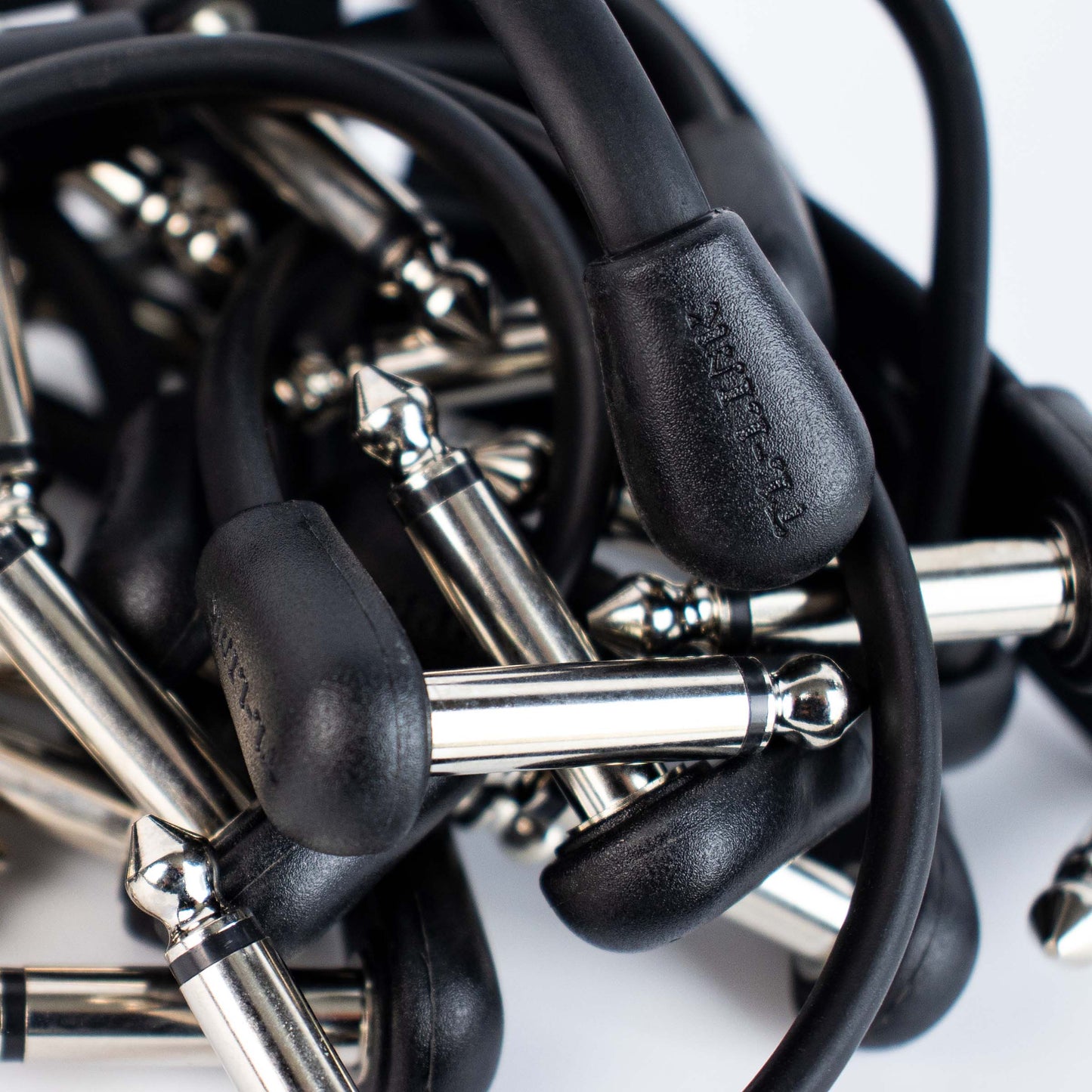 15 Pack Guitar Patch Cable, 6 inch Lenth, 1/4 inch Right Angle TS Instrument Patch Cable,for Guitar Effect Pedal