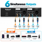 RO03 2i2 Two Channel Mic Preamp,19~66db Adjustable Gain -120db EIN,Ultra Low Noise,2 Input and 6 Output, Type C Power Input, 48V Phantom Power