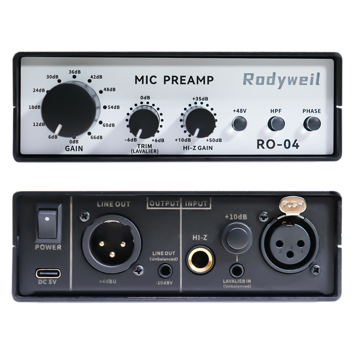 Microphone Preamp for Dynamic Condenser Mic, Instrument and Lavalier mic Recording and Live Streaming